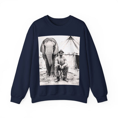 Circus Elephant Sweatshirt - Afrocentric Art by The Trini Gee