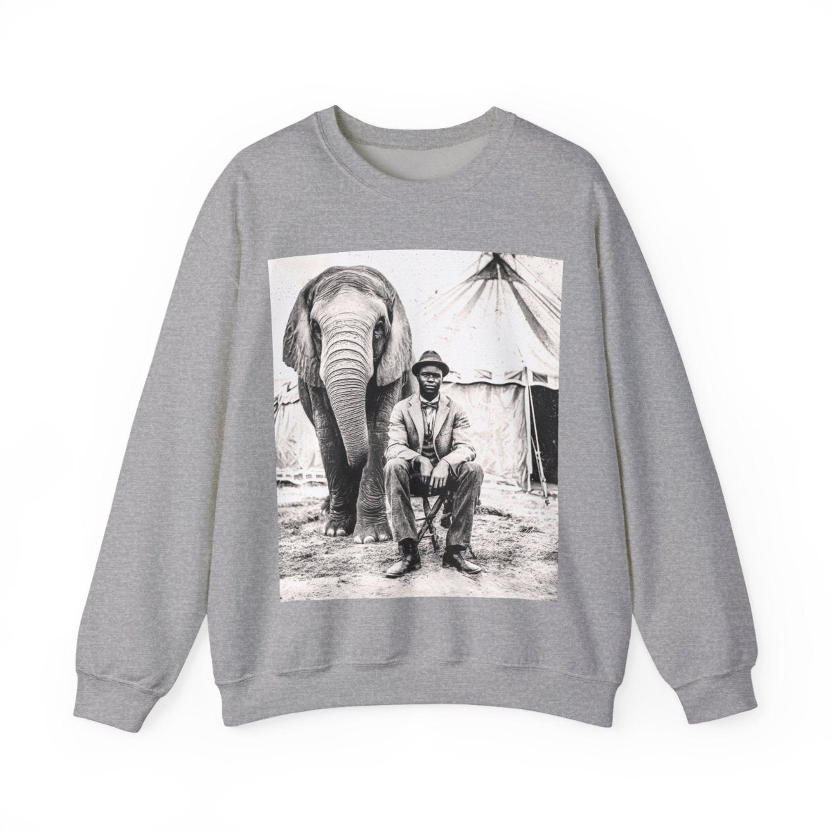 Circus Elephant Sweatshirt - Afrocentric Art by The Trini Gee