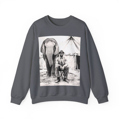 Circus Elephant Sweatshirt - Afrocentric Art by The Trini Gee