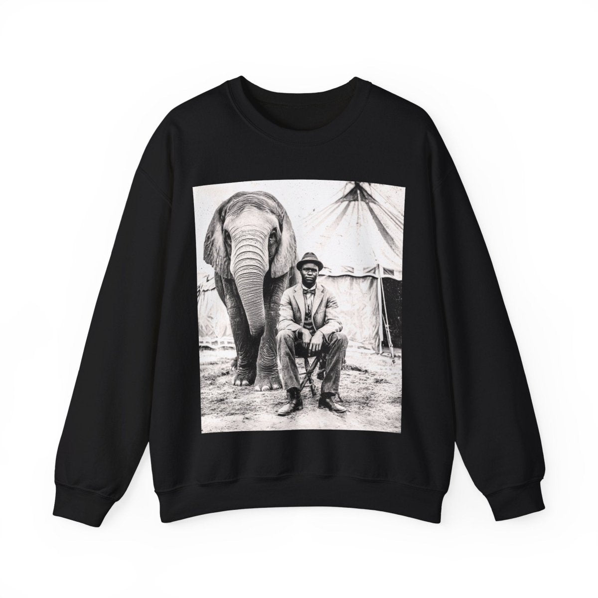 Circus Elephant Sweatshirt - Afrocentric Art by The Trini Gee