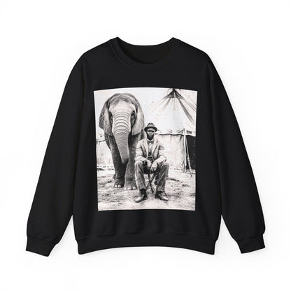 Circus Elephant Sweatshirt - Afrocentric Art by The Trini Gee
