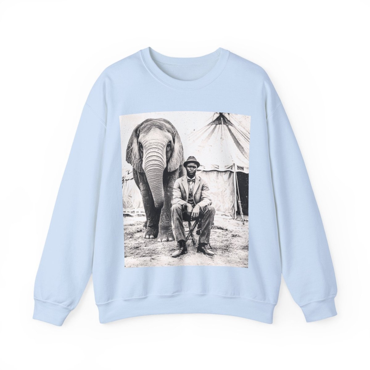 Circus Elephant Sweatshirt - Afrocentric Art by The Trini Gee
