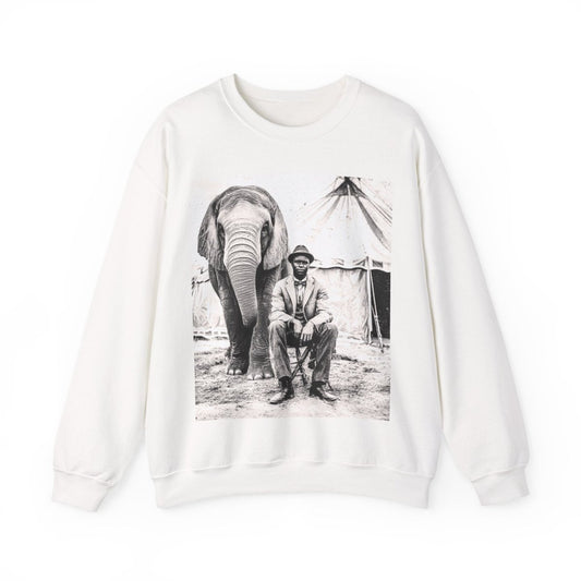 Circus Elephant Sweatshirt - Afrocentric Art by The Trini Gee