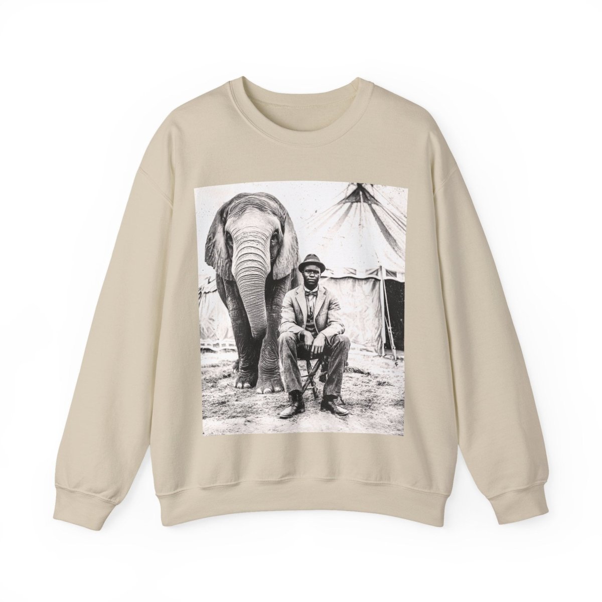 Circus Elephant Sweatshirt - Afrocentric Art by The Trini Gee