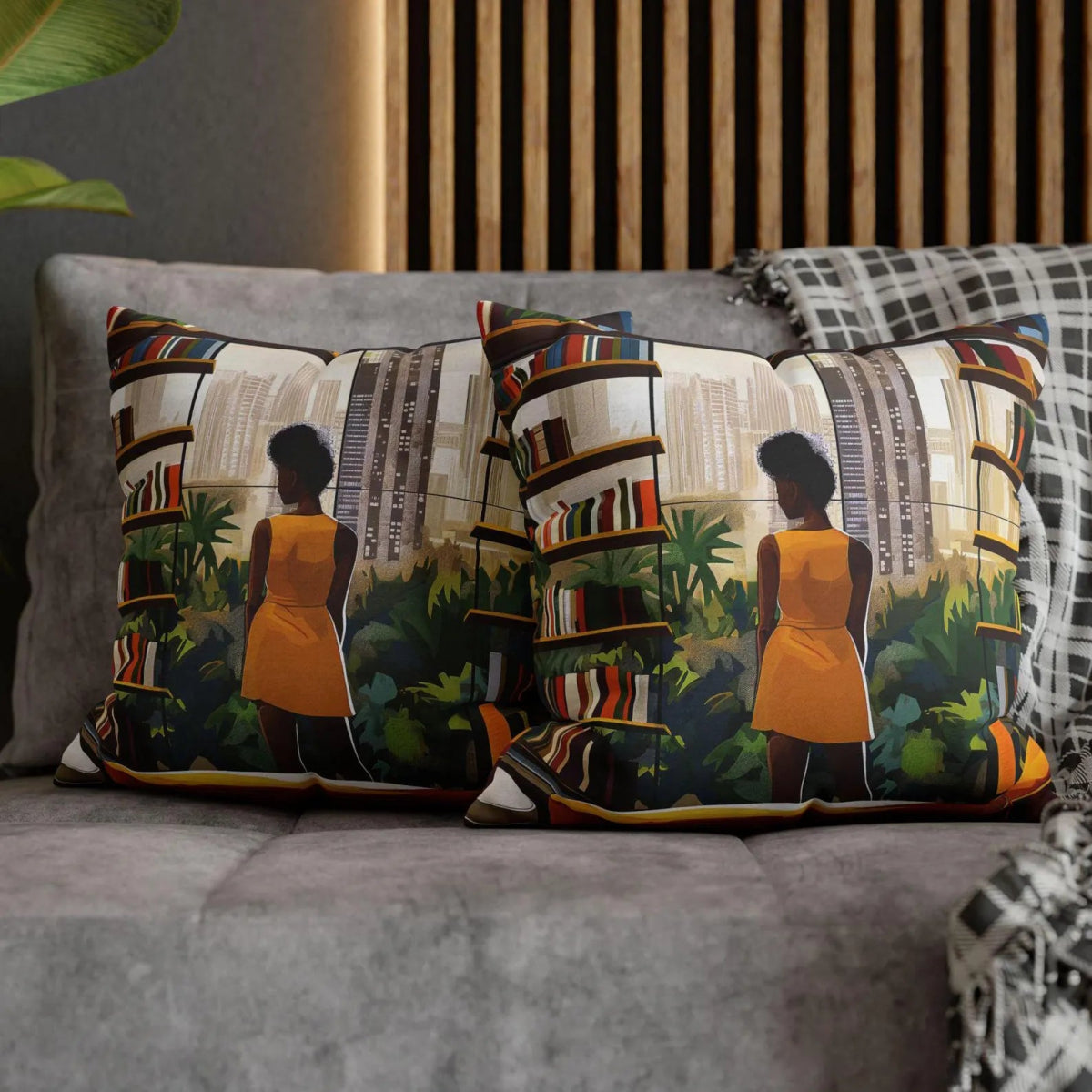City Library Pillow - The Trini Gee