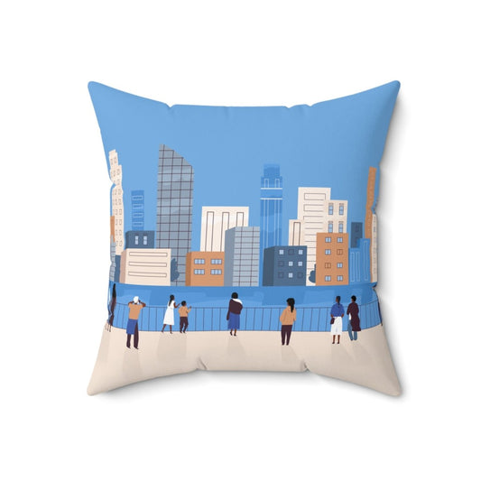 City Tourists Pillow - Afrocentric Art by The Trini Gee