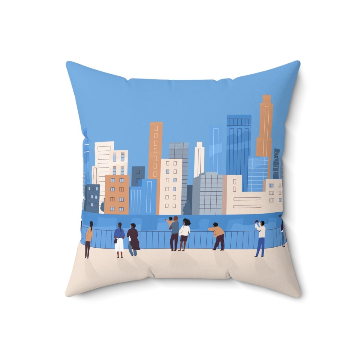 City Tourists Pillow - Afrocentric Art by The Trini Gee
