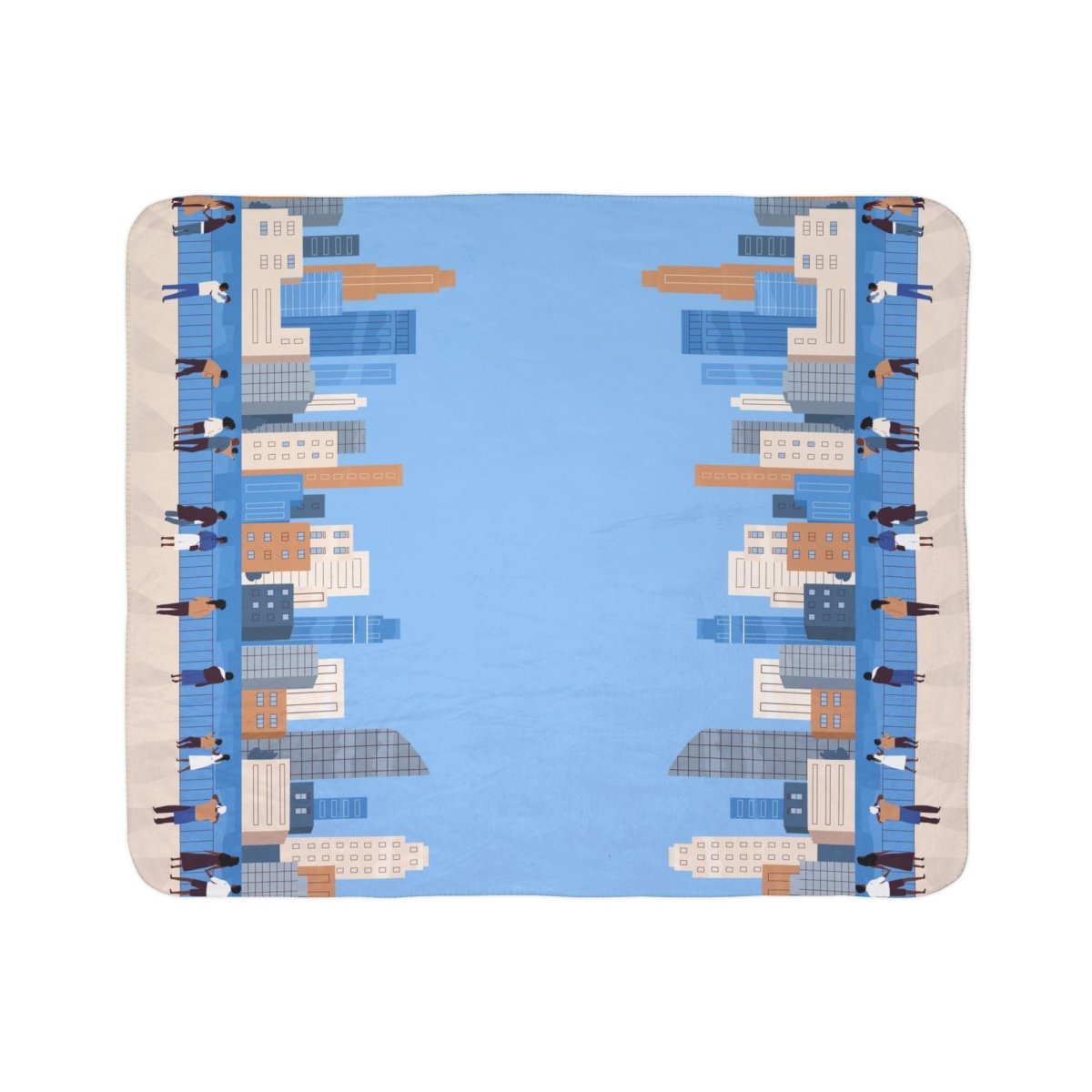 City Tourists Sherpa Blanket - Afrocentric Art by The Trini Gee