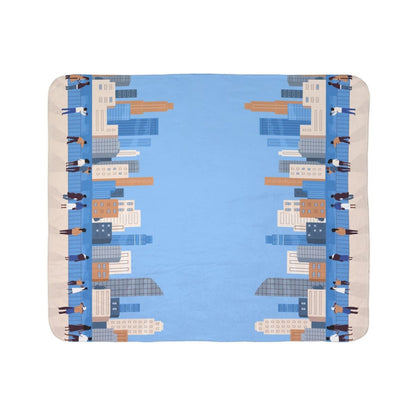 City Tourists Sherpa Blanket - Afrocentric Art by The Trini Gee