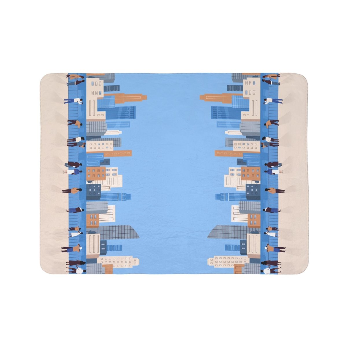 City Tourists Sherpa Blanket - Afrocentric Art by The Trini Gee