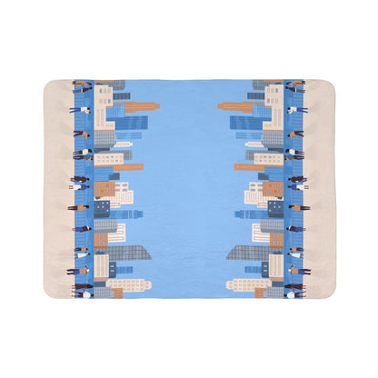 City Tourists Sherpa Blanket - Afrocentric Art by The Trini Gee