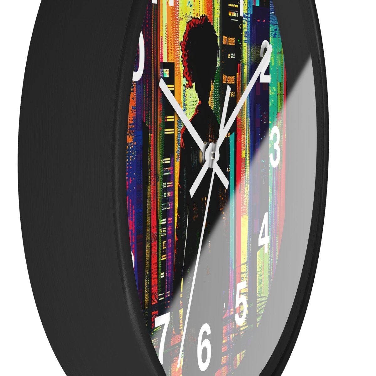 City Walk Wall Clock - Afrocentric Art by The Trini Gee