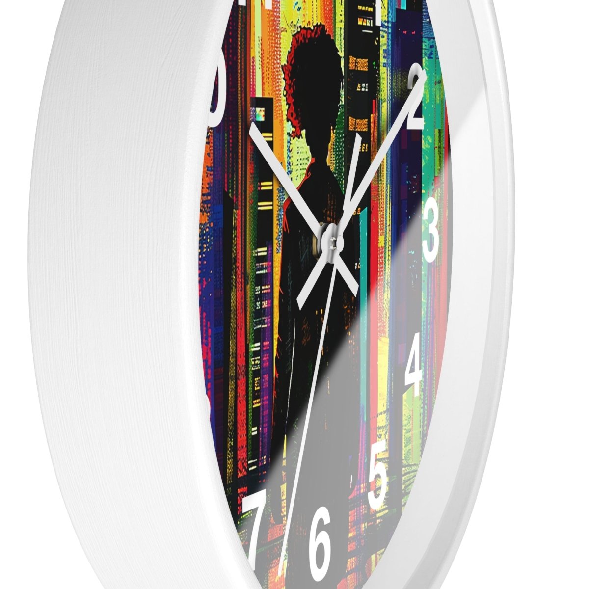 City Walk Wall Clock - Afrocentric Art by The Trini Gee