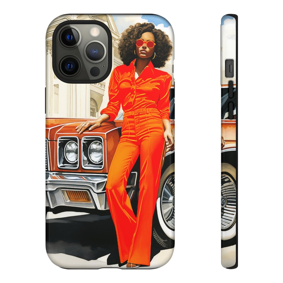 Classic 70s Woman Phone Case - Afrocentric Art by The Trini Gee