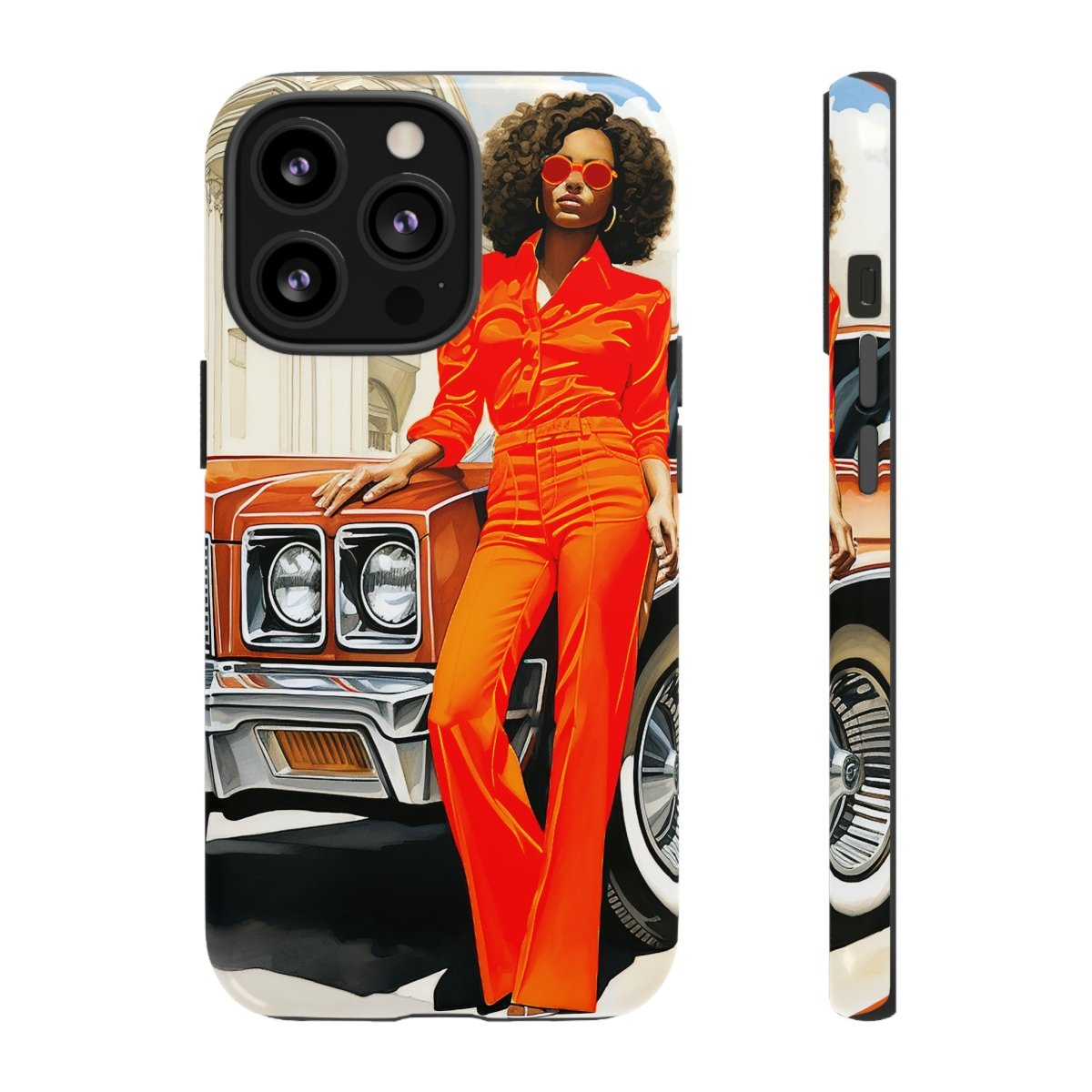 Classic 70s Woman Phone Case - Afrocentric Art by The Trini Gee