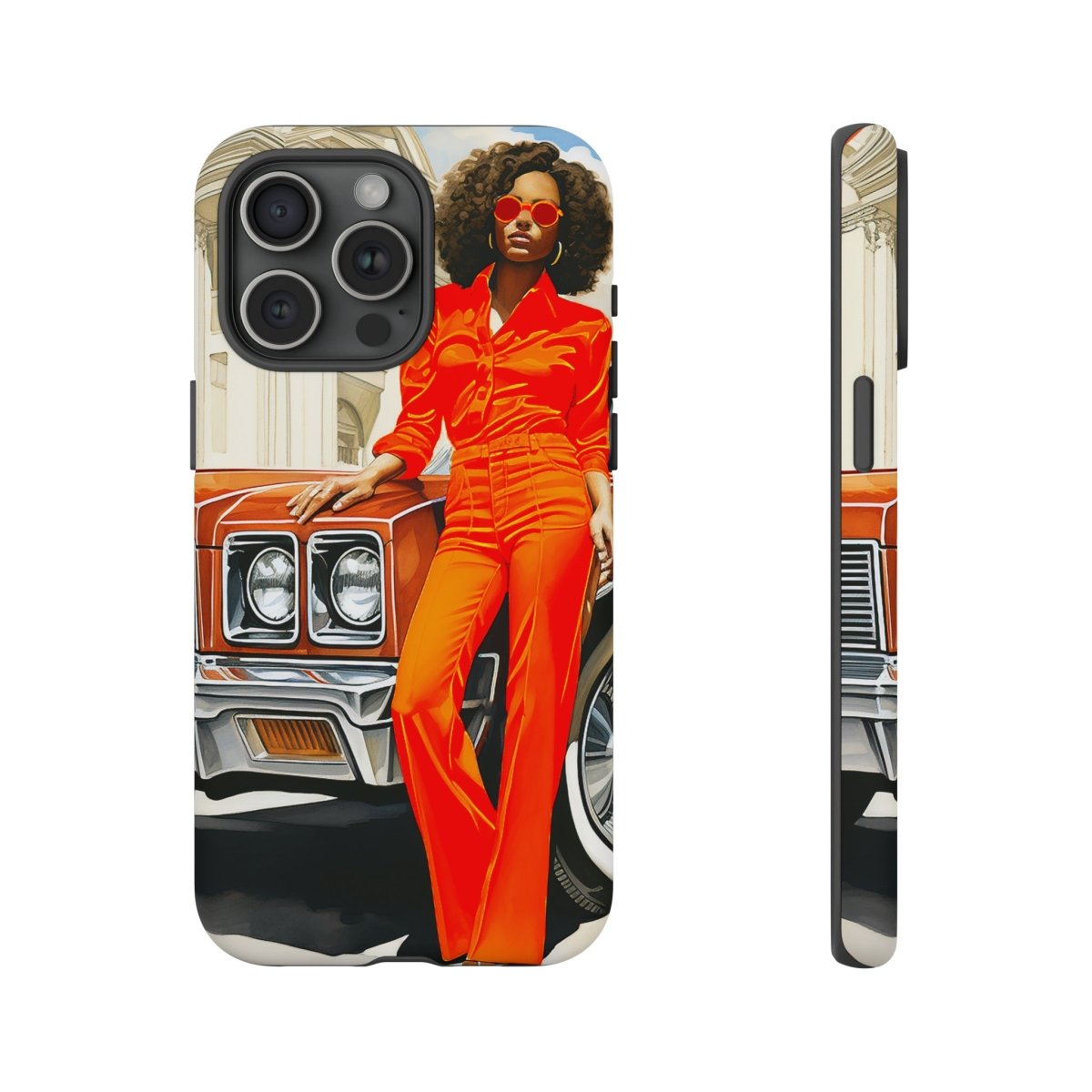 Classic 70s Woman Phone Case - Afrocentric Art by The Trini Gee
