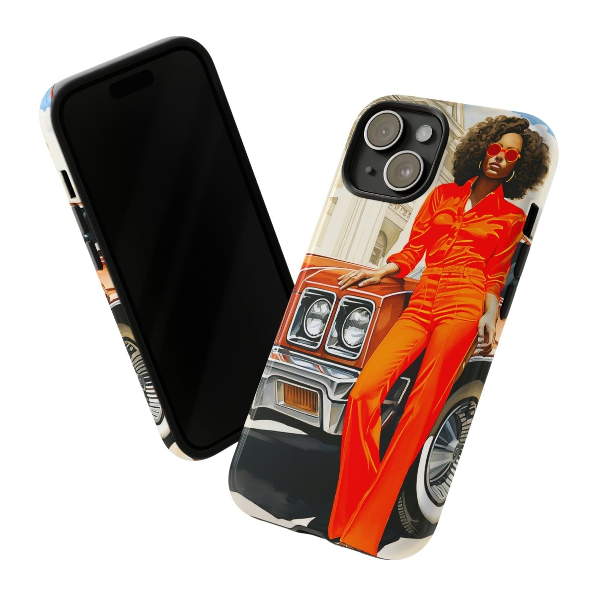 Classic 70s Woman Phone Case - Afrocentric Art by The Trini Gee
