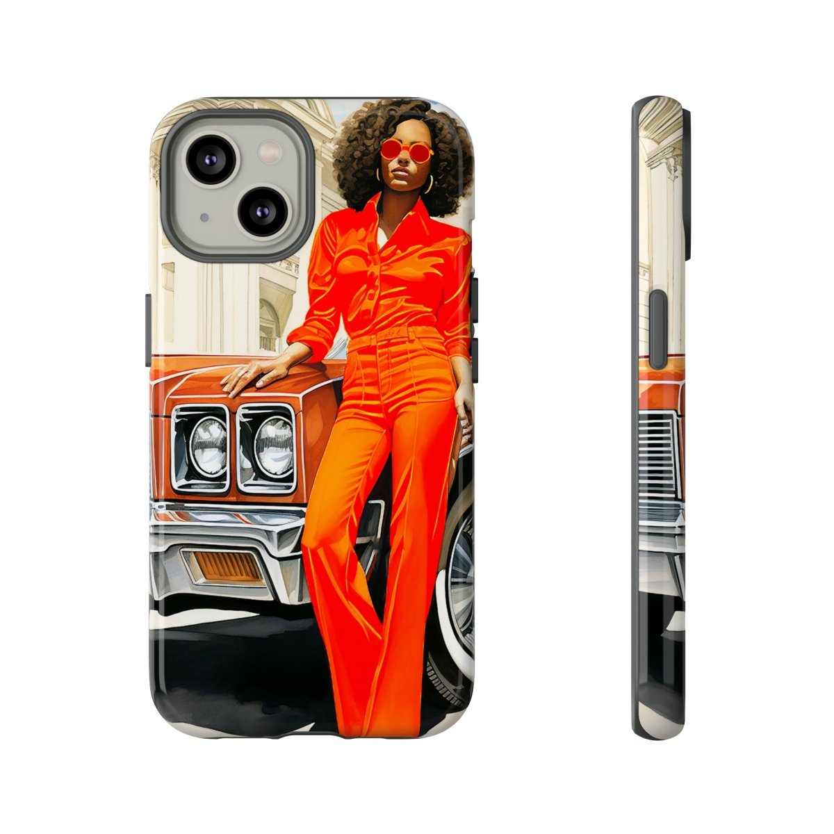 Classic 70s Woman Phone Case - Afrocentric Art by The Trini Gee
