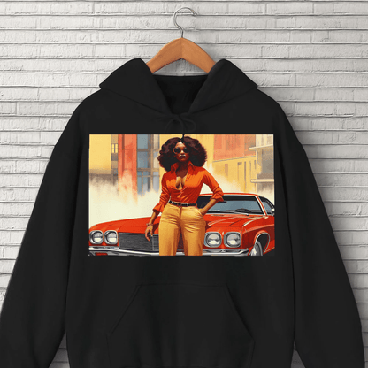 Classic Car Hoodie - Afrocentric Art by The Trini Gee
