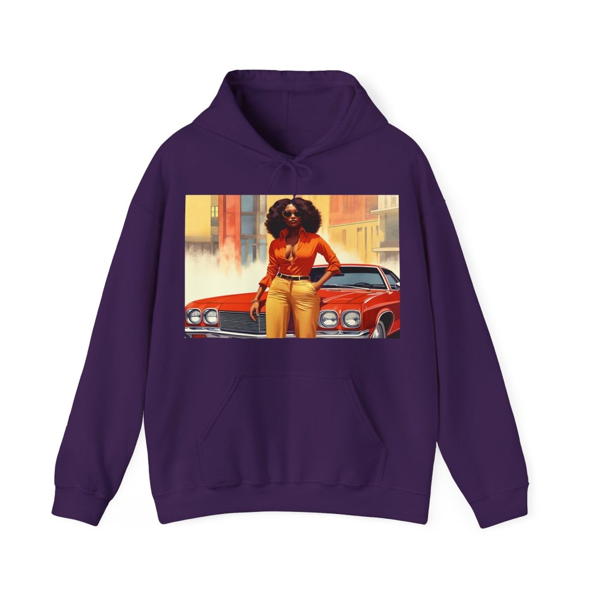 Classic Car Hoodie - Afrocentric Art by The Trini Gee