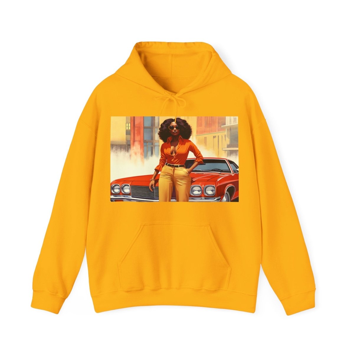 Classic Car Hoodie - Afrocentric Art by The Trini Gee