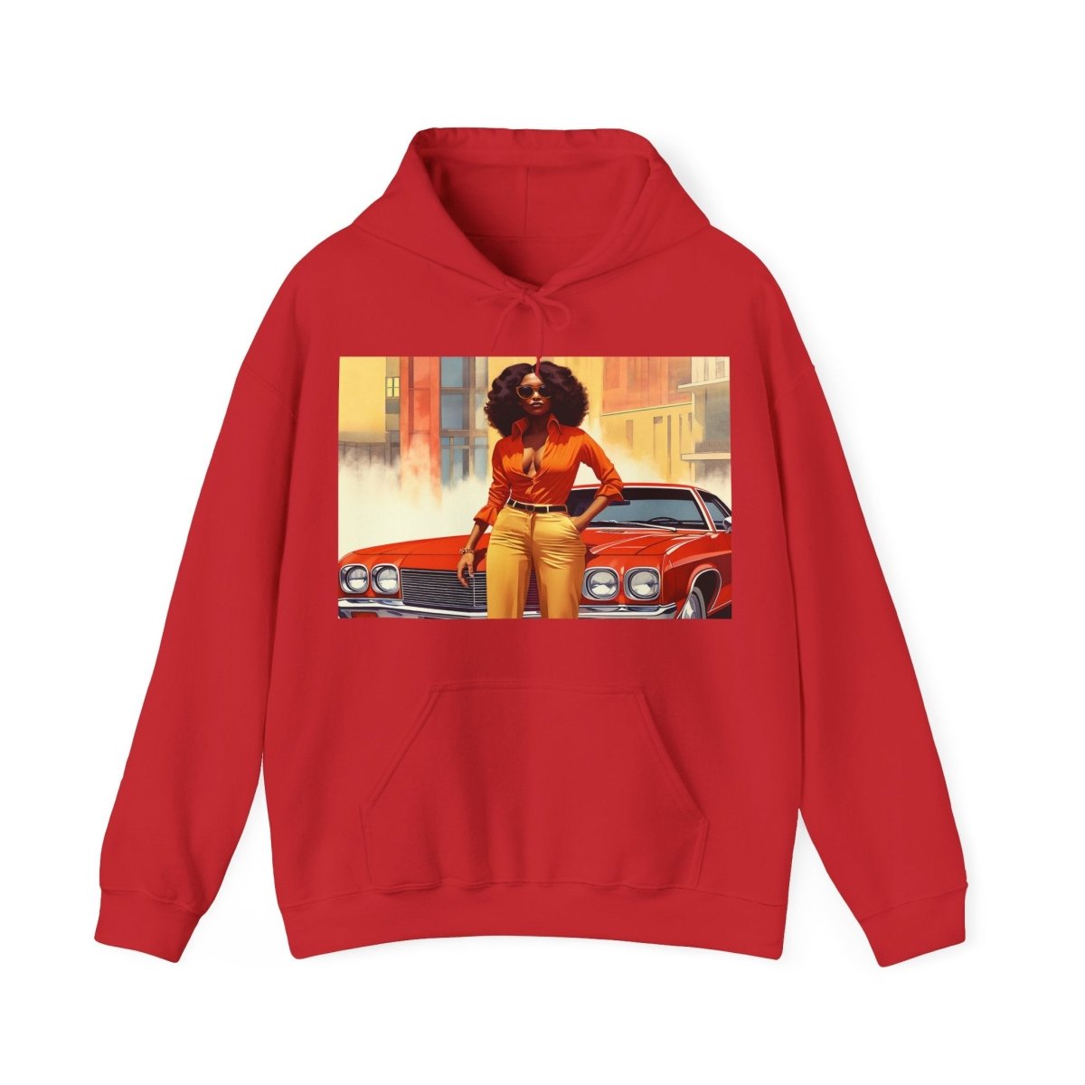 Classic Car Hoodie - Afrocentric Art by The Trini Gee
