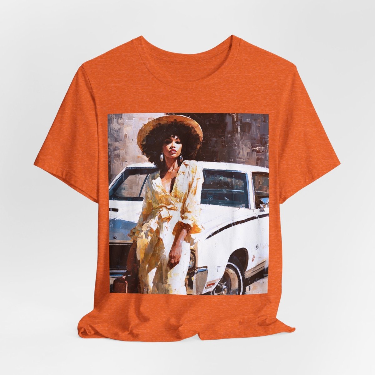 Classic Car Lady Shirt - Afrocentric Art by The Trini Gee