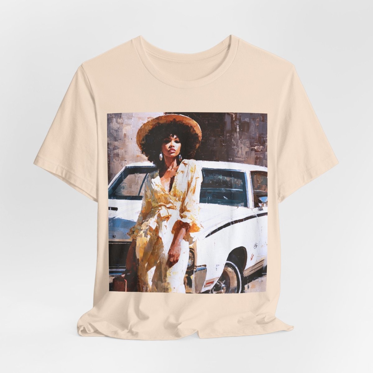 Classic Car Lady Shirt - Afrocentric Art by The Trini Gee