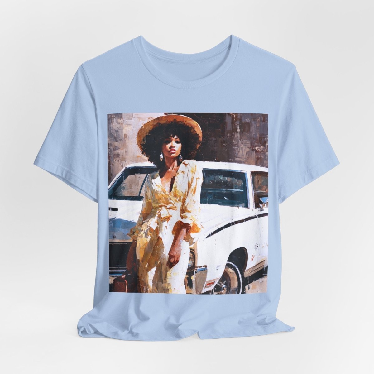 Classic Car Lady Shirt - Afrocentric Art by The Trini Gee