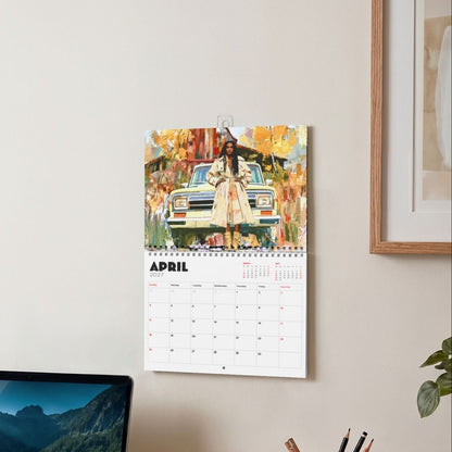 Classic Cars & Melanin 2027 Wall Calendar - Afrocentric Art by The Trini Gee