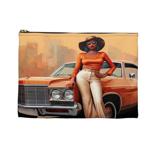 Classic Woman Accessory Pouch - Afrocentric Art by The Trini Gee
