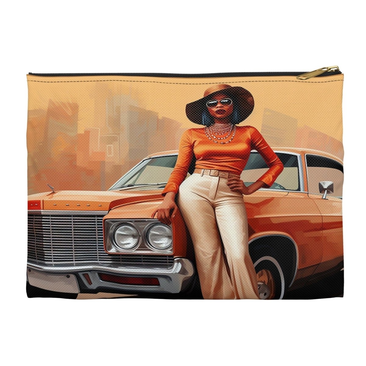 Classic Woman Accessory Pouch - Afrocentric Art by The Trini Gee