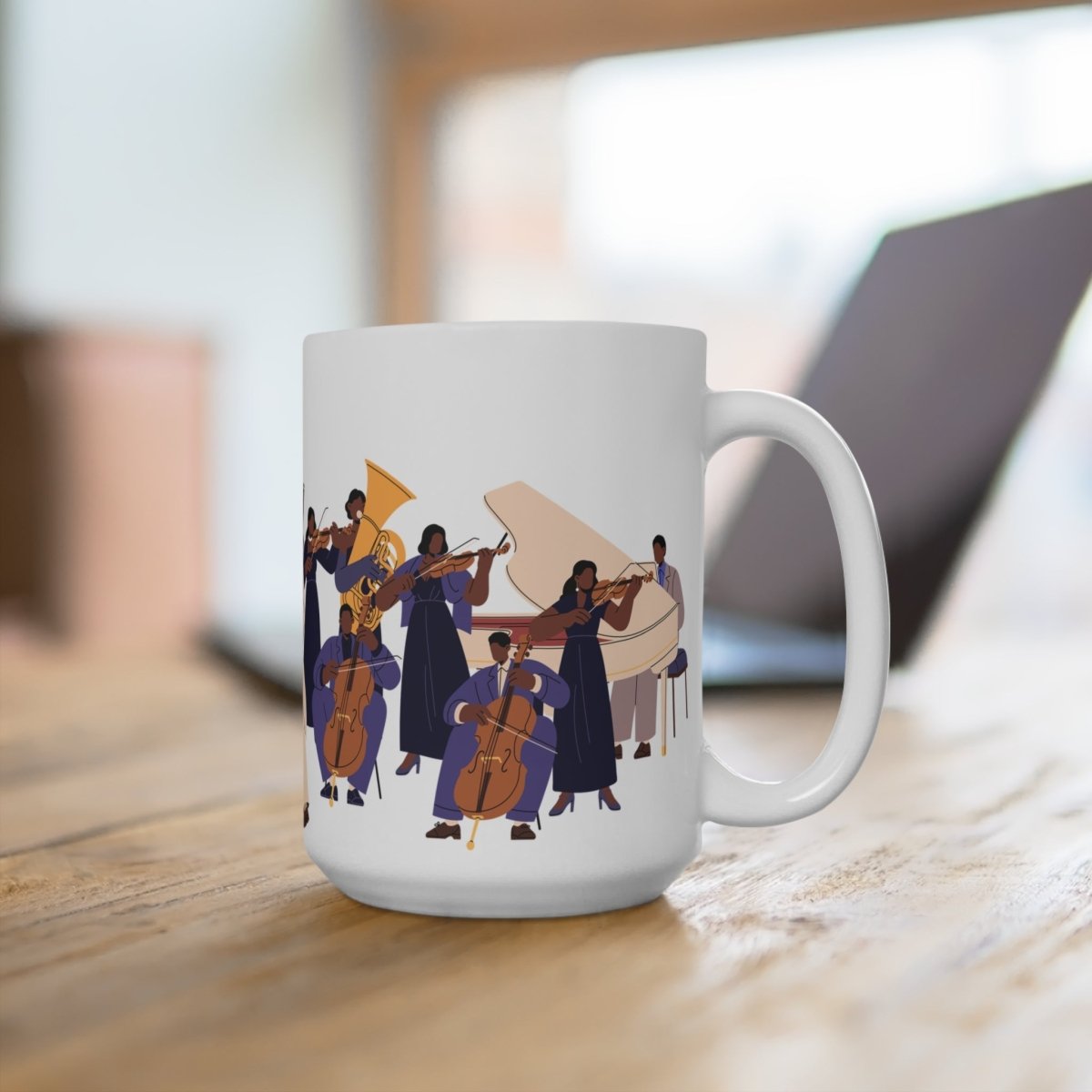 Classical Musicians Mug - Afrocentric Art by The Trini Gee