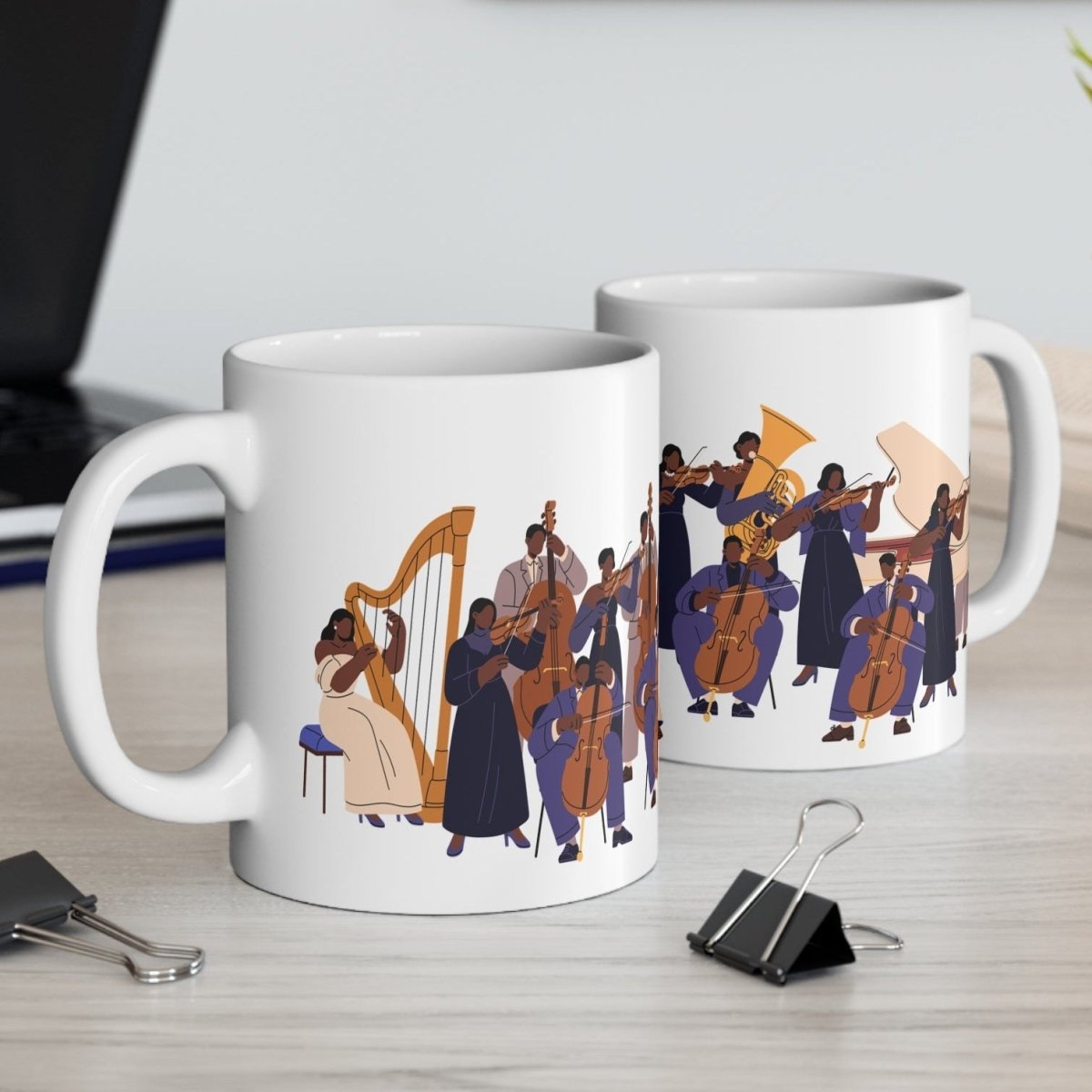 Classical Musicians Mug - Afrocentric Art by The Trini Gee