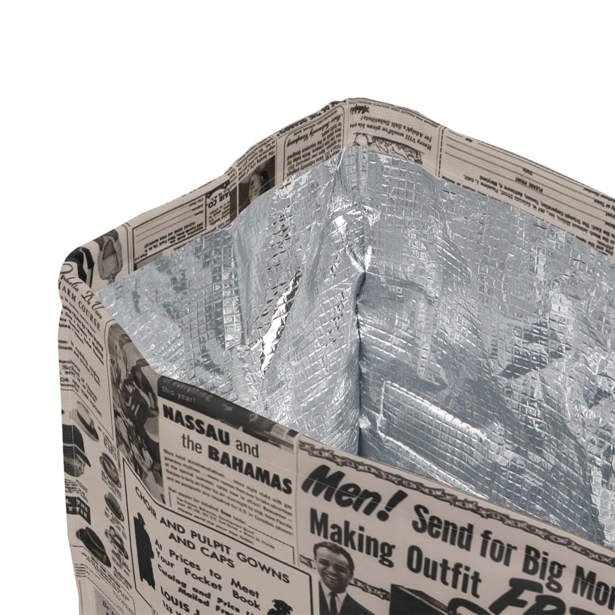 Classified Ads Lunch Bag - Afrocentric Art by The Trini Gee