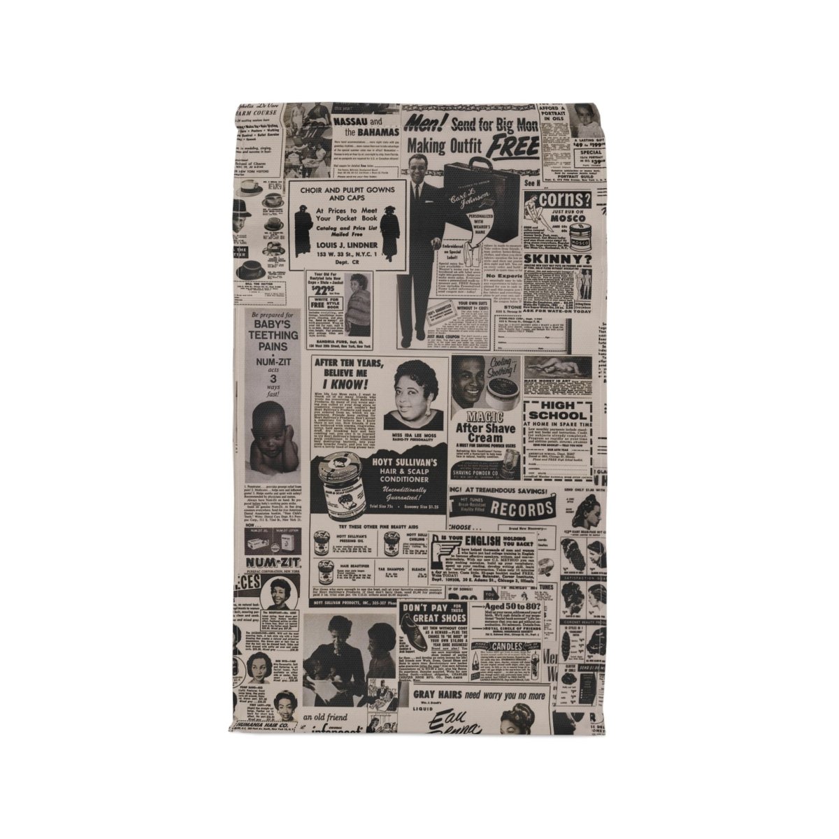 Classified Ads Lunch Bag - Afrocentric Art by The Trini Gee