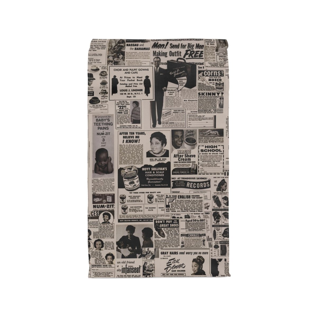 Classified Ads Lunch Bag - Afrocentric Art by The Trini Gee