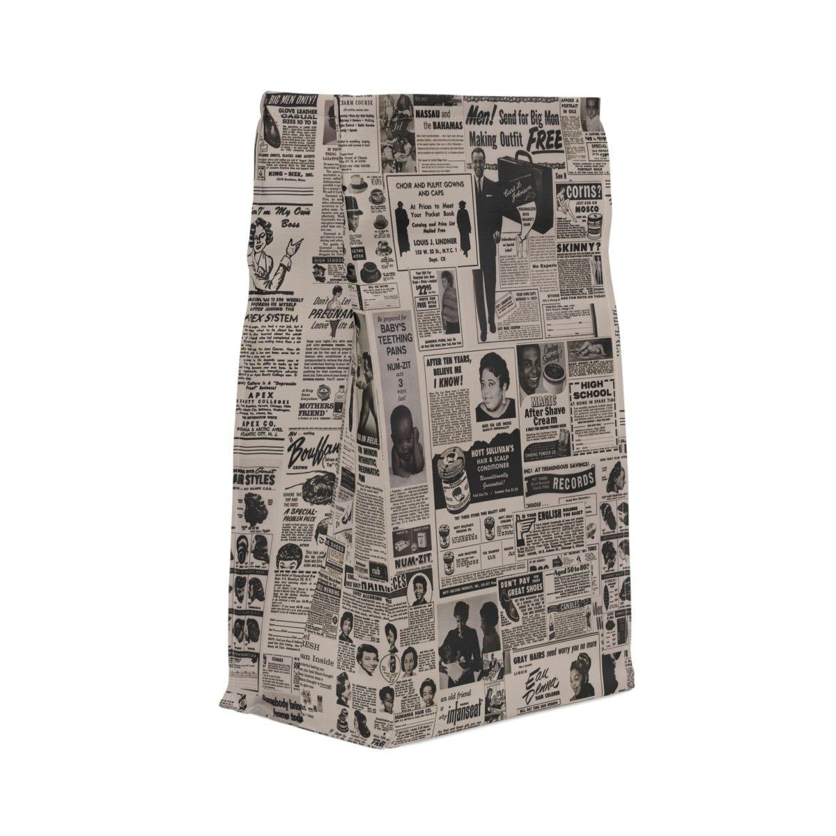 Classified Ads Lunch Bag - Afrocentric Art by The Trini Gee