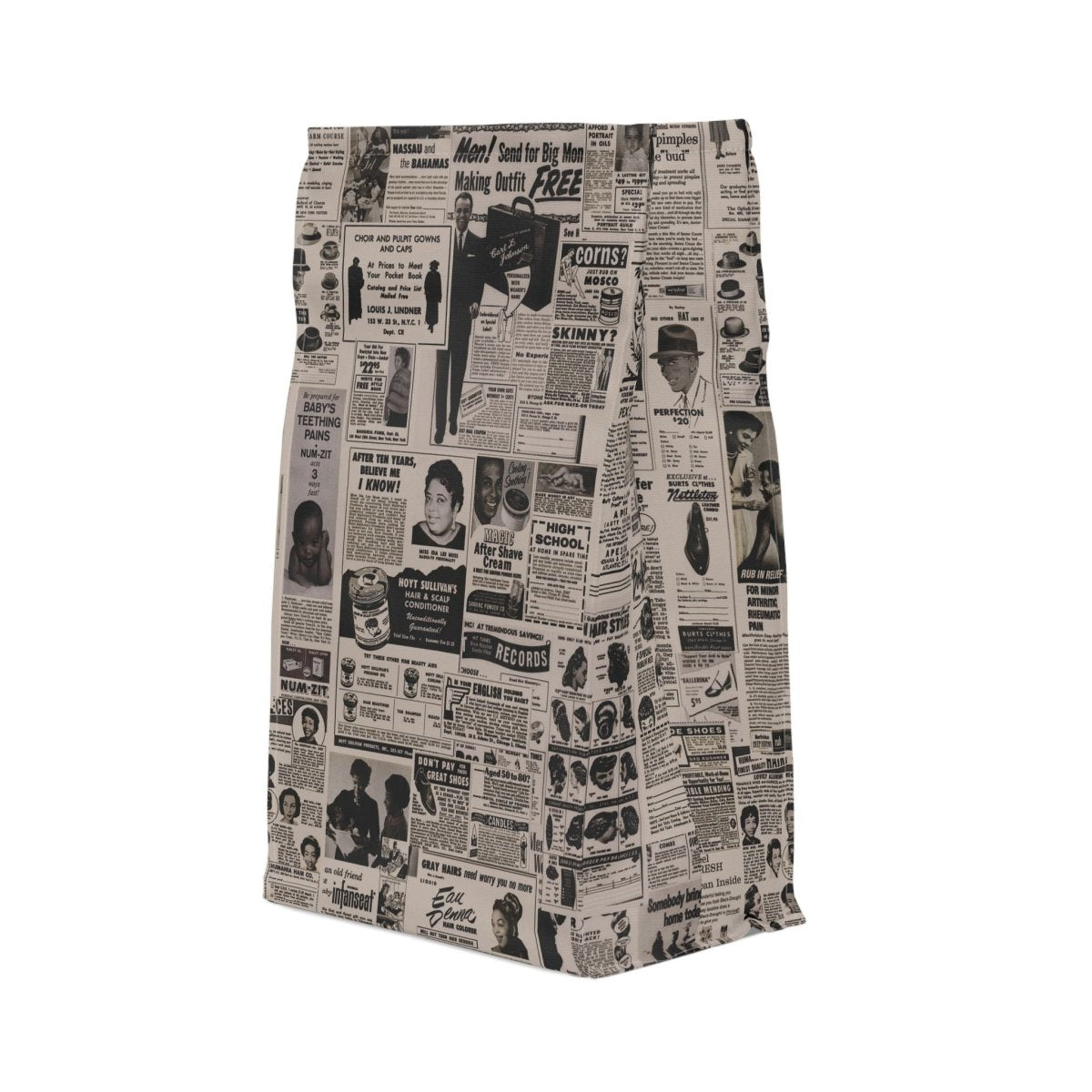 Classified Ads Lunch Bag - Afrocentric Art by The Trini Gee