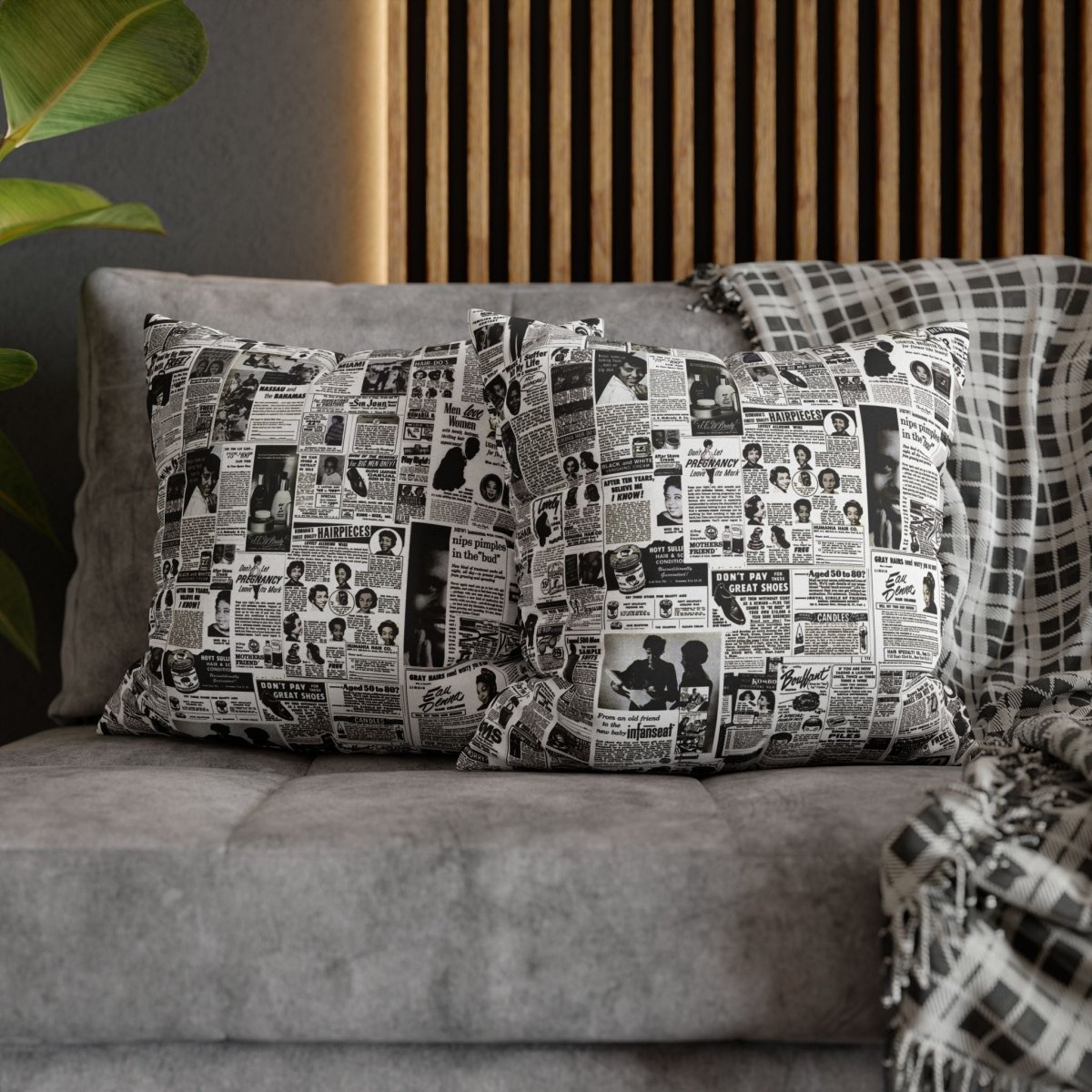 Classified Ads Pillow - The Trini Gee