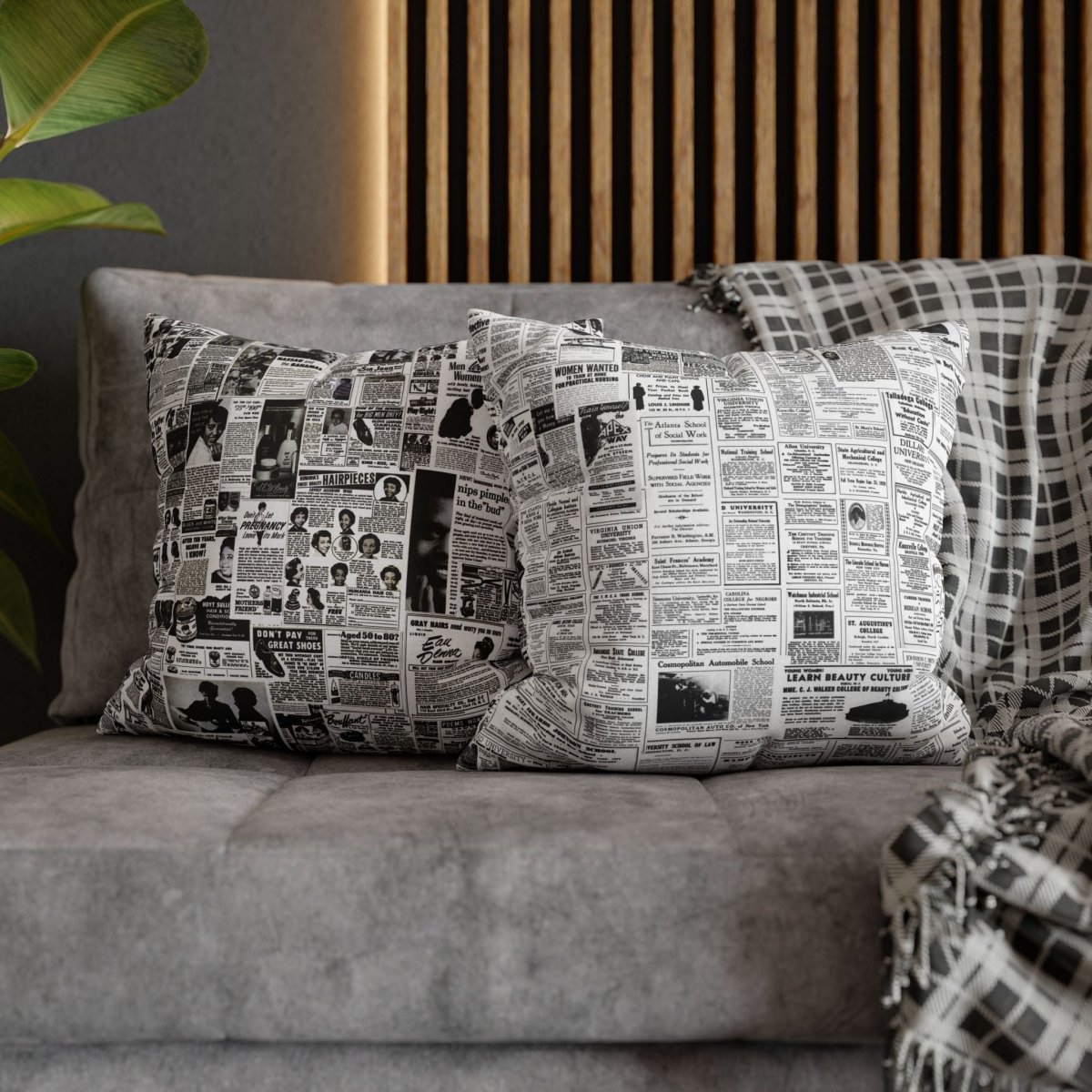 Classified Ads Pillow - The Trini Gee