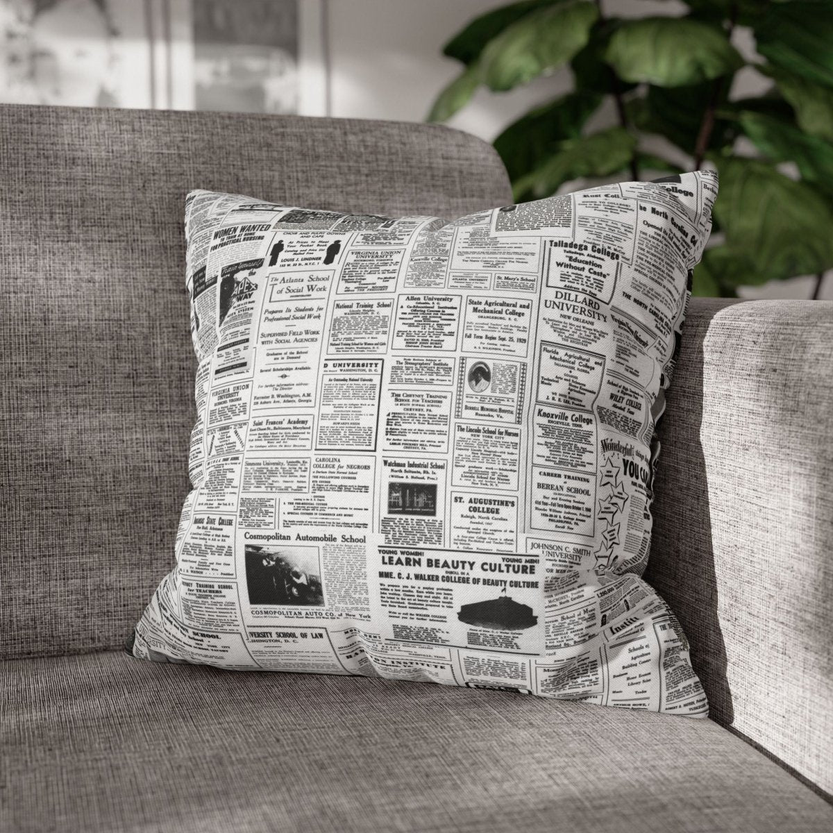 Classified Ads Pillow - The Trini Gee