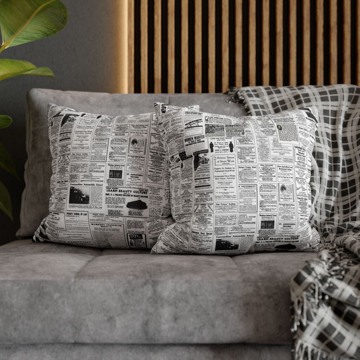 Classified Ads Pillow - The Trini Gee