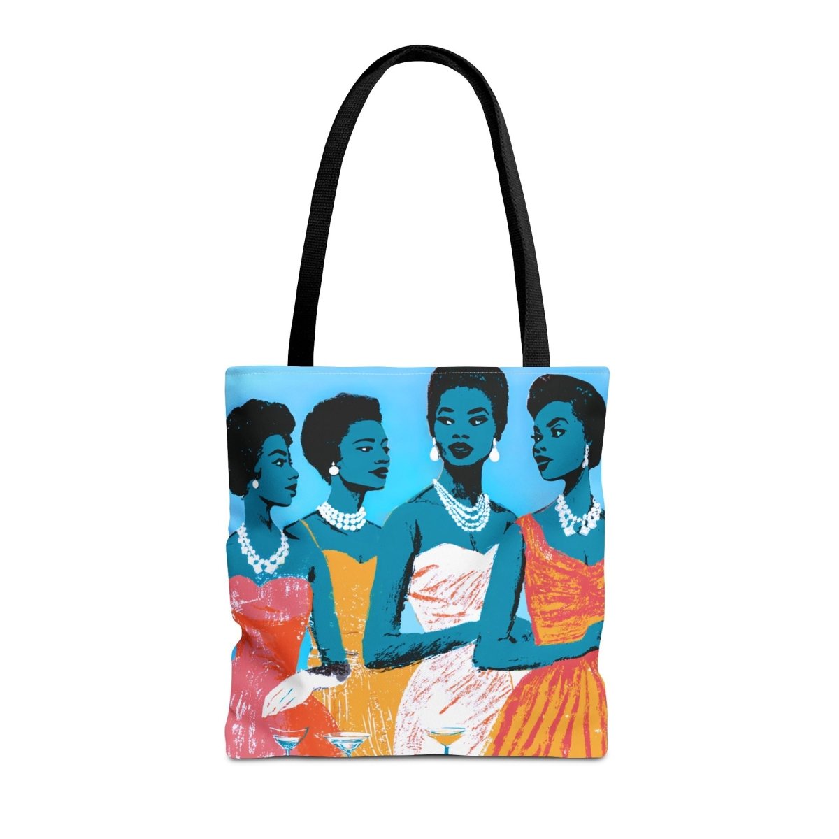 Cocktail Ladies Tote Bag - Afrocentric Art by The Trini Gee