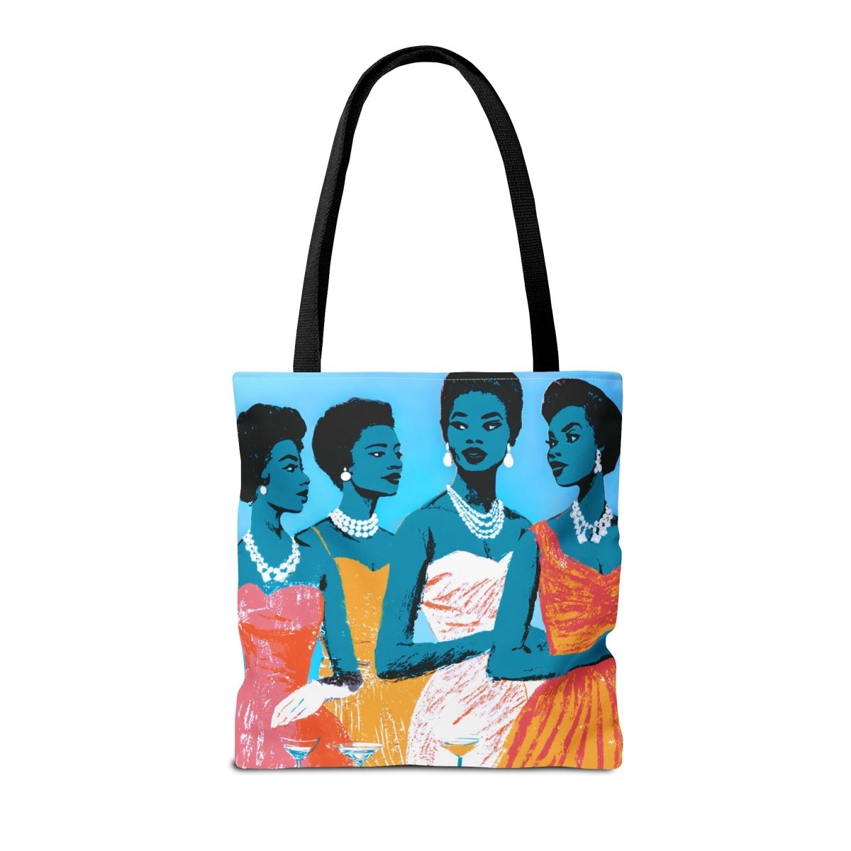Cocktail Ladies Tote Bag - Afrocentric Art by The Trini Gee