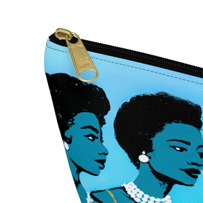 Cocktail Party Ladies Accessory Pouch - Afrocentric Art by The Trini Gee