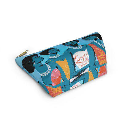 Cocktail Party Ladies Accessory Pouch - Afrocentric Art by The Trini Gee