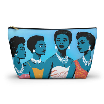 Cocktail Party Ladies Accessory Pouch - Afrocentric Art by The Trini Gee
