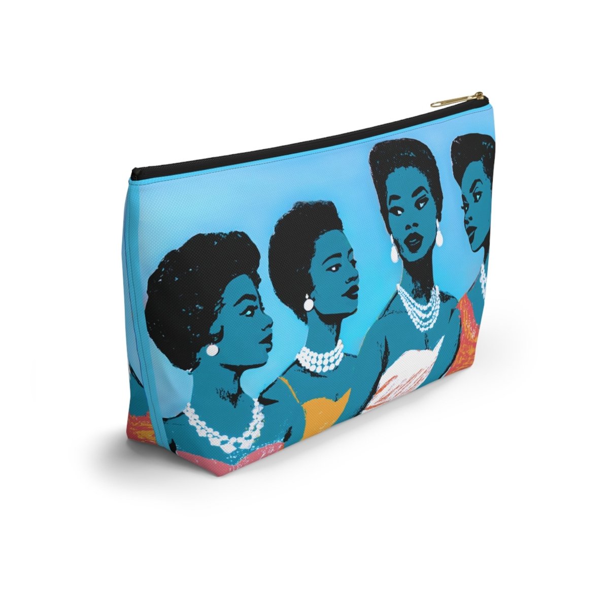 Cocktail Party Ladies Accessory Pouch - Afrocentric Art by The Trini Gee