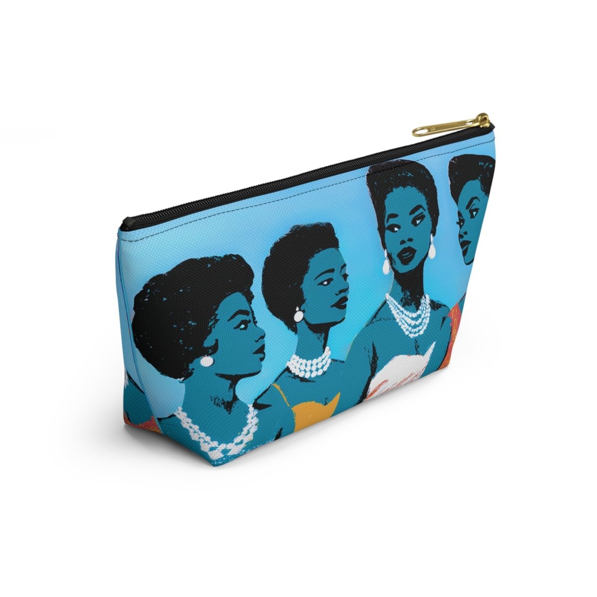 Cocktail Party Ladies Accessory Pouch - Afrocentric Art by The Trini Gee